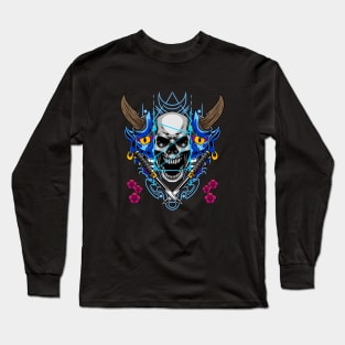 Japanese Oni Skull 4.3 Long Sleeve T-Shirt